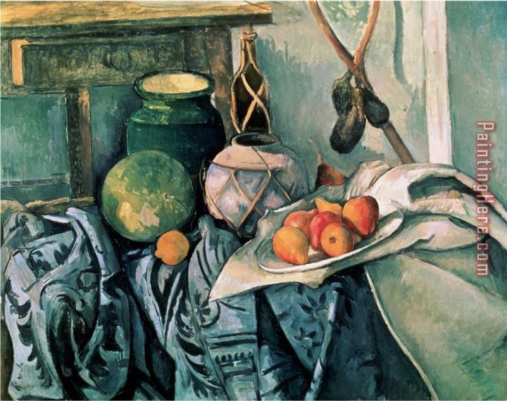 Paul Cezanne Still Life with Pitcher And Eggplant